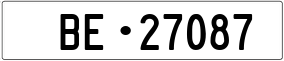 Trailer License Plate